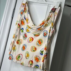 Astr Cream Multicolor Printed Camisole
